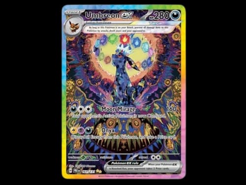 Umbreon ex 2025 Pokémon Scarlet & Violet Prismatic Evolutions Special Illustration Rare 161/131 Ungraded