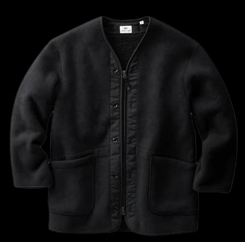Uniqlo x Engineered Garments Fleece Collarless Coat (US Sizing) Black