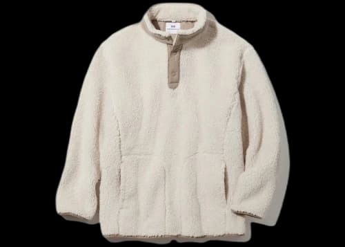 Uniqlo x White Mountaineering Fleece Oversized Longsleeve Pullover Natural