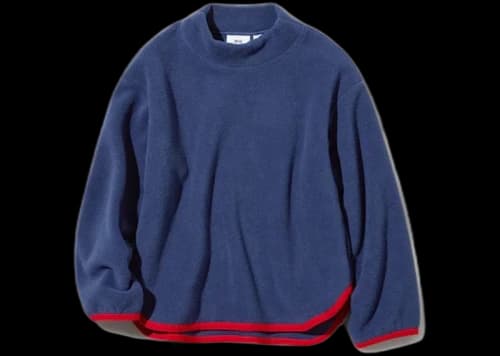 Uniqlo x White Mountaineering Kids Fleece Mock Neck Pullover Blue