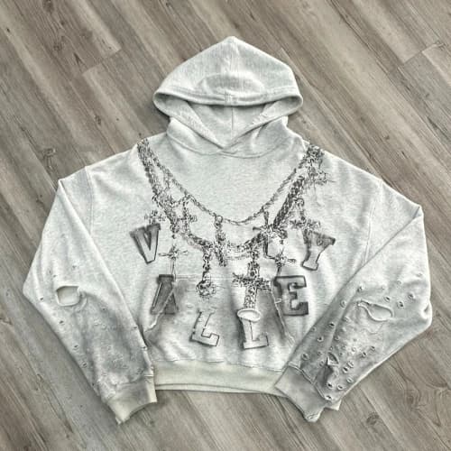 Vale Forever Valley Dreams Big Chain Hoodie Heather Grey