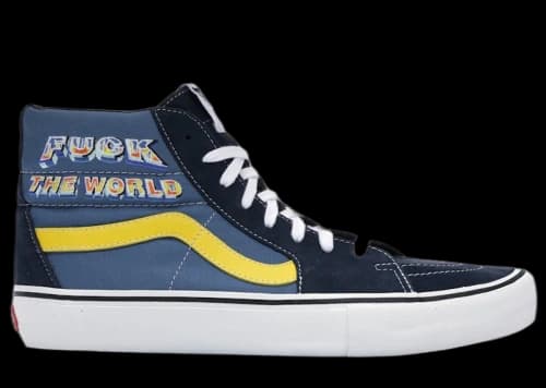 Vans Sk8-Hi Supreme Fuck the World Blue