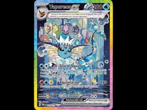 Vaporeon ex 2025 Pokémon Scarlet & Violet Prismatic Evolutions Special Illustration Rare 149/131 Ungraded
