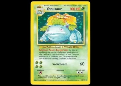 Venusaur 1999 Pokémon TCG Base Set Holo #15 (Ungraded)