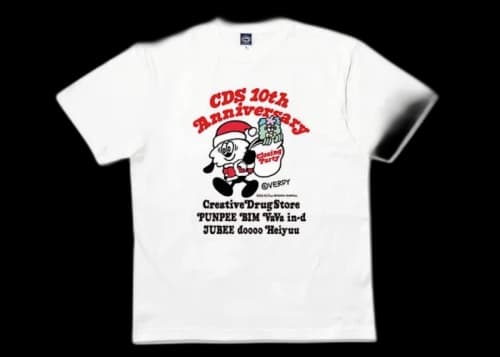 Verdy x Creative Drug Store CDS 10th Holiday Tee White