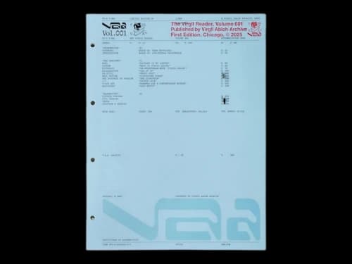 Virgil Abloh Archive The Virgil Reader Volume 001