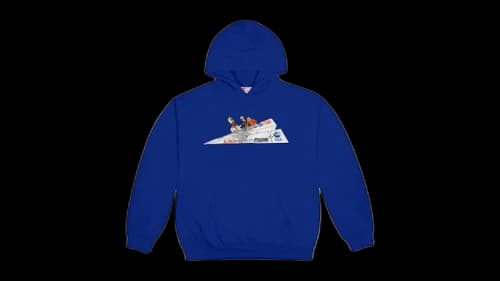 Virgil Abloh Cactus Jack x ARCH Paper Plane Hoodie Blue
