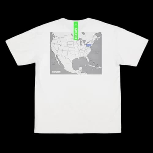 Virgil Abloh Canary Yellow Pennsylvania "Swing State" T-Shirt White