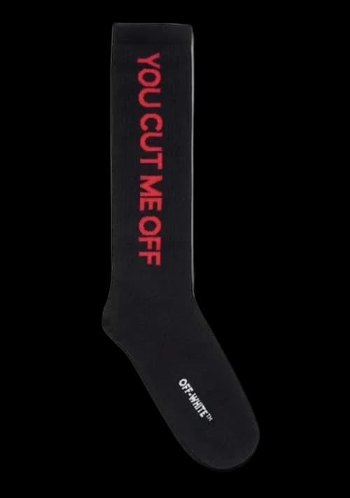 Virgil Abloh MCA Figures of Speech OFF-WHITE You Cut Me Off Socks Black