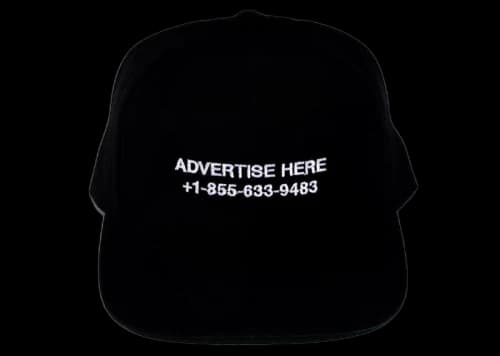 Virgil Abloh x ICA Figures of Speech Advertise Here Hat Black