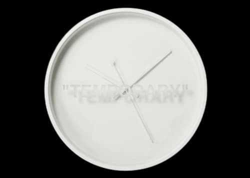 Virgil Abloh x IKEA MARKERAD "TEMPORARY" Wall Clock White
