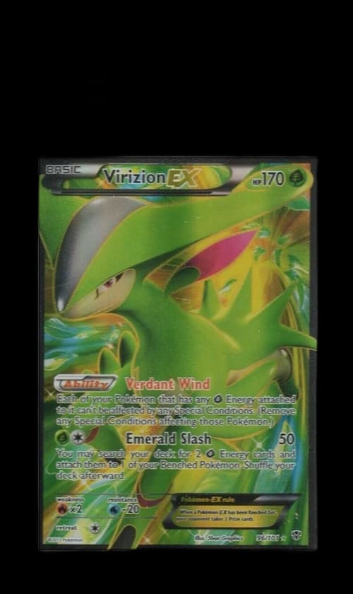 Virizion EX 2013 Pokemon TCG B&W FA Plasma Blast Holo #96 (PSA or BGS Graded)