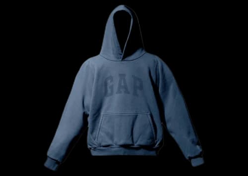 Yeezy Gap Dove Shrunken Hoodie Dark Blue