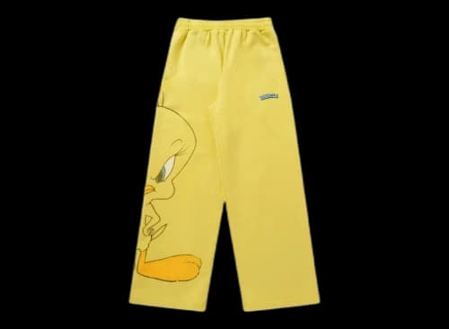 YoungLA x Looney Tunes Character Sweatpants Tweety Yellow