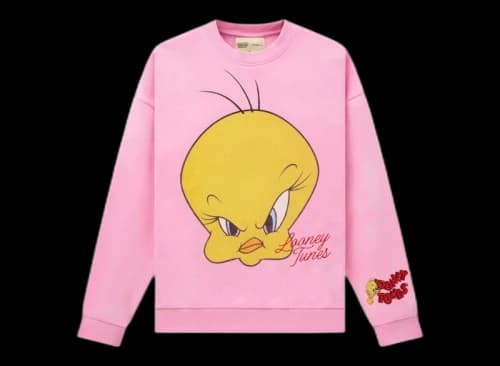 YoungLA x Looney Tunes Face Crewneck Tweety Pink