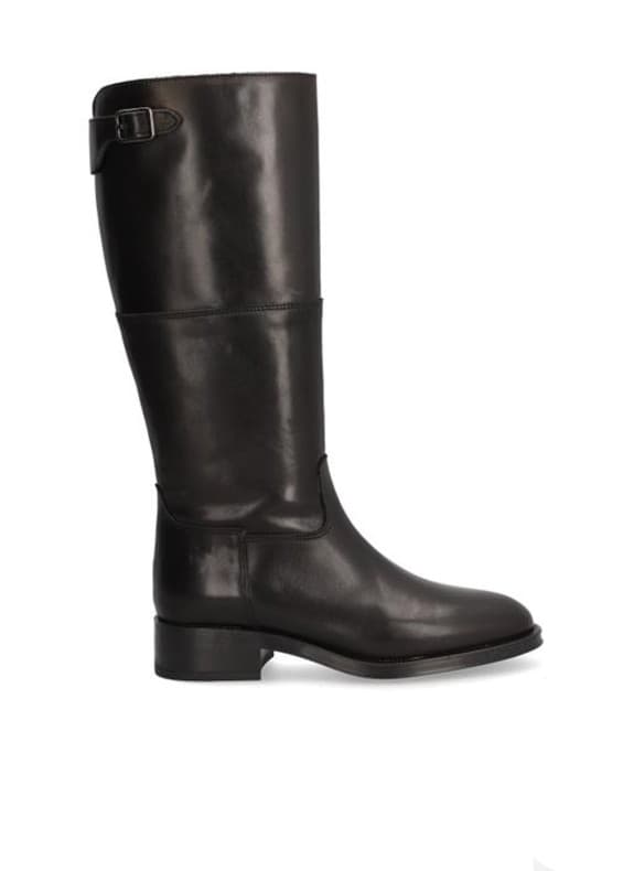 ALPE bota de piel para mujer con tacón en color negro