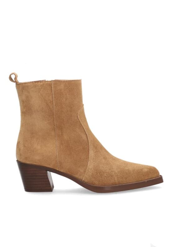 ALPE botín de piel para mujer en color taupe