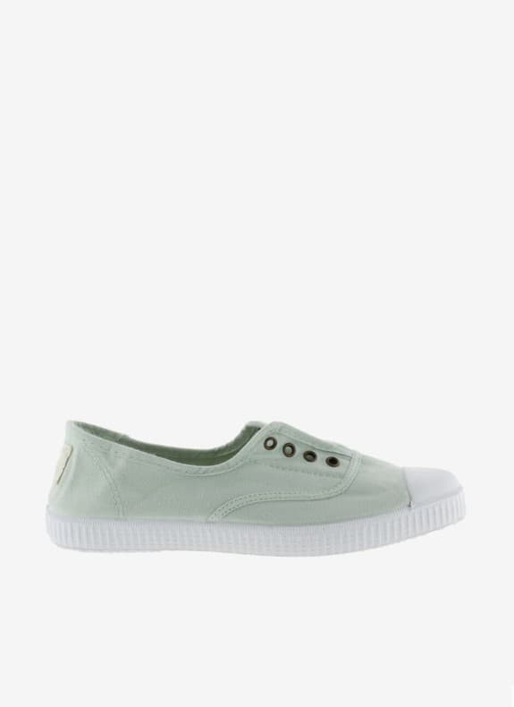 Victoria zapatillas inglesa elástico en color verde para mujer
