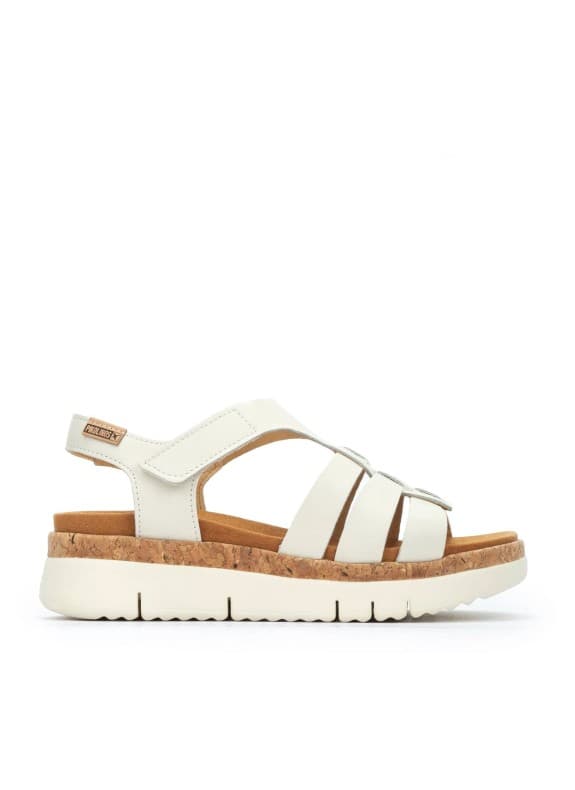 Pikolinos sandalia palma en color blanco para mujer