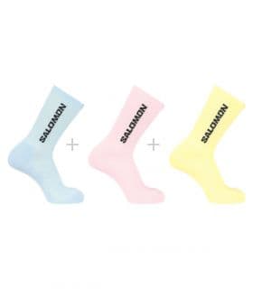 Salomon Calcetines Everyday Crew 3 Blue Yellow Pink