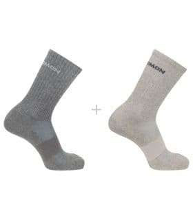 Salomon Calcetines Evasion Crew 2 Pack Light Grey